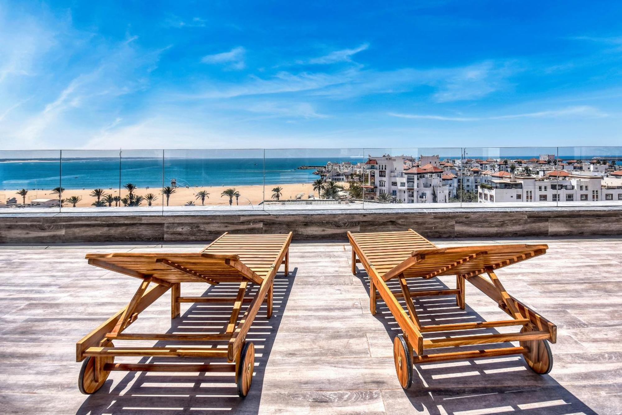 Luxury Seafront Appartement 6-7P Agadir Exterior photo
