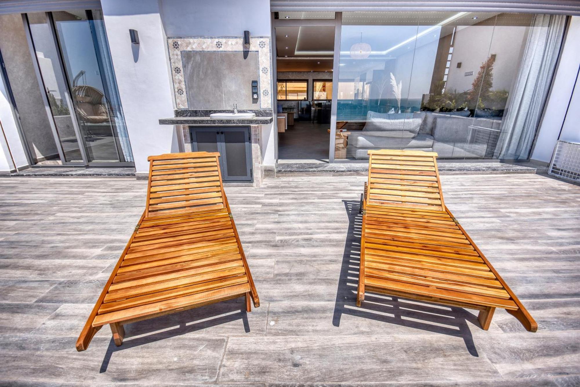Luxury Seafront Appartement 6-7P Agadir Exterior photo
