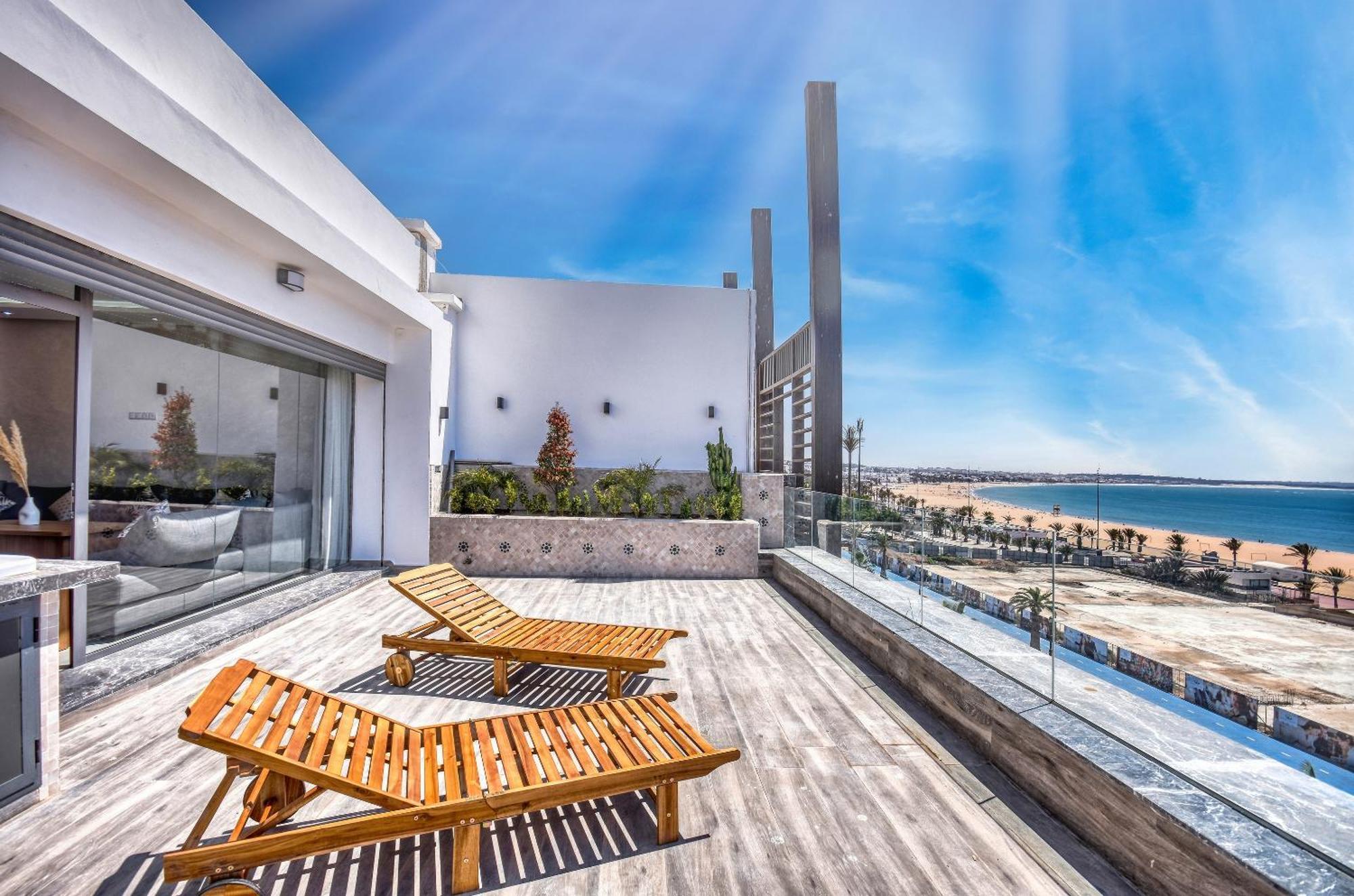 Luxury Seafront Appartement 6-7P Agadir Exterior photo